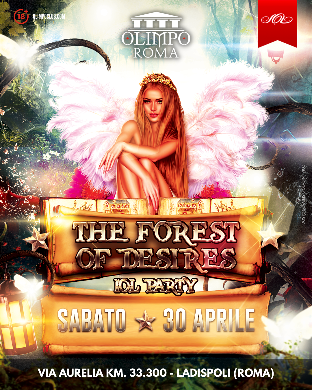 the forest of desires iol party olimpo club roma