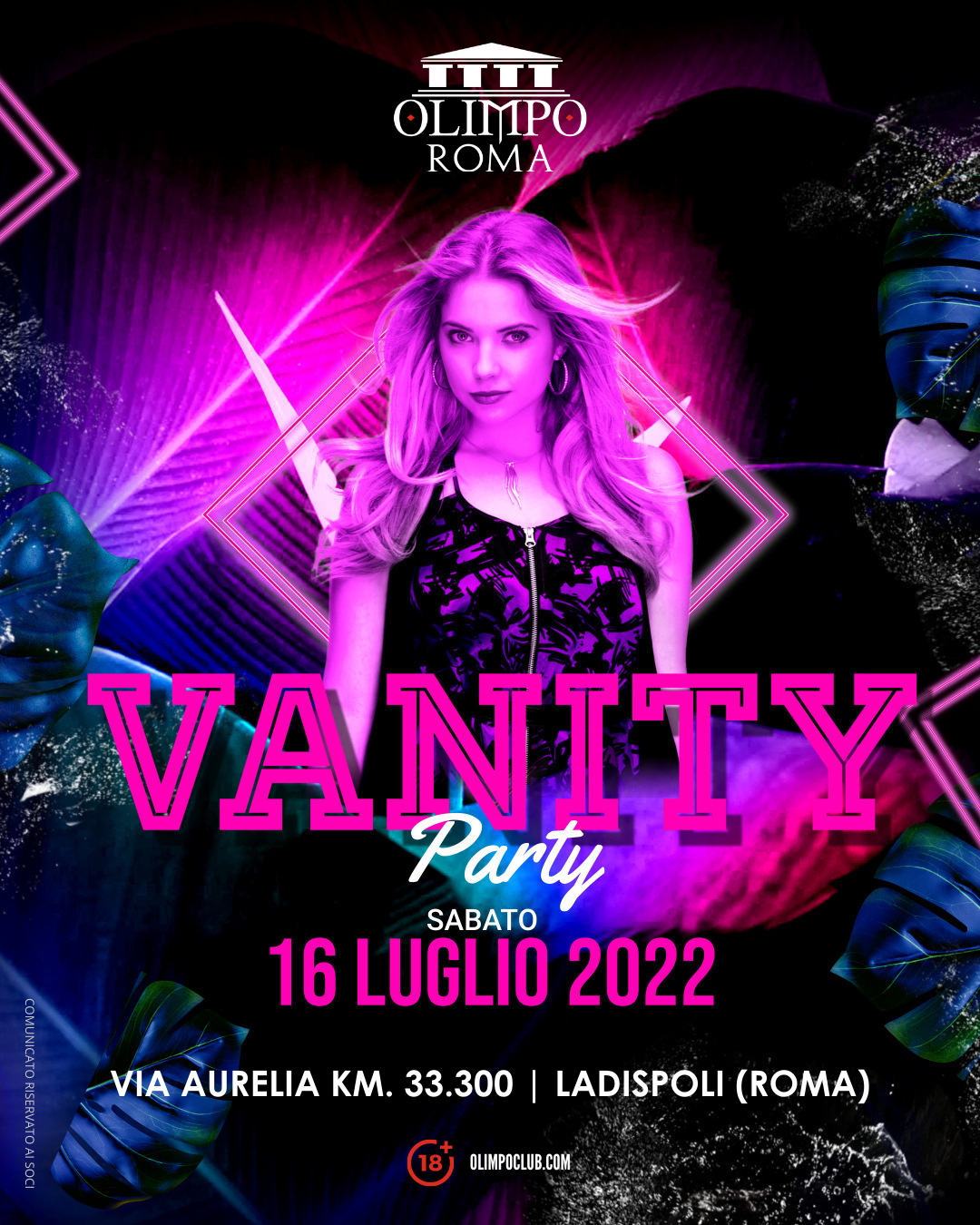 vanity party olimpo club roma