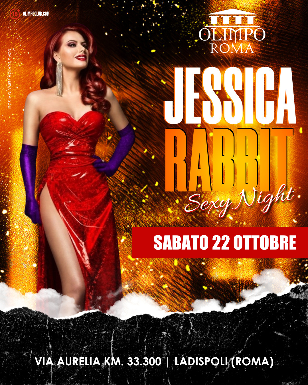 jessica rabbit sexy night olimpo club roma