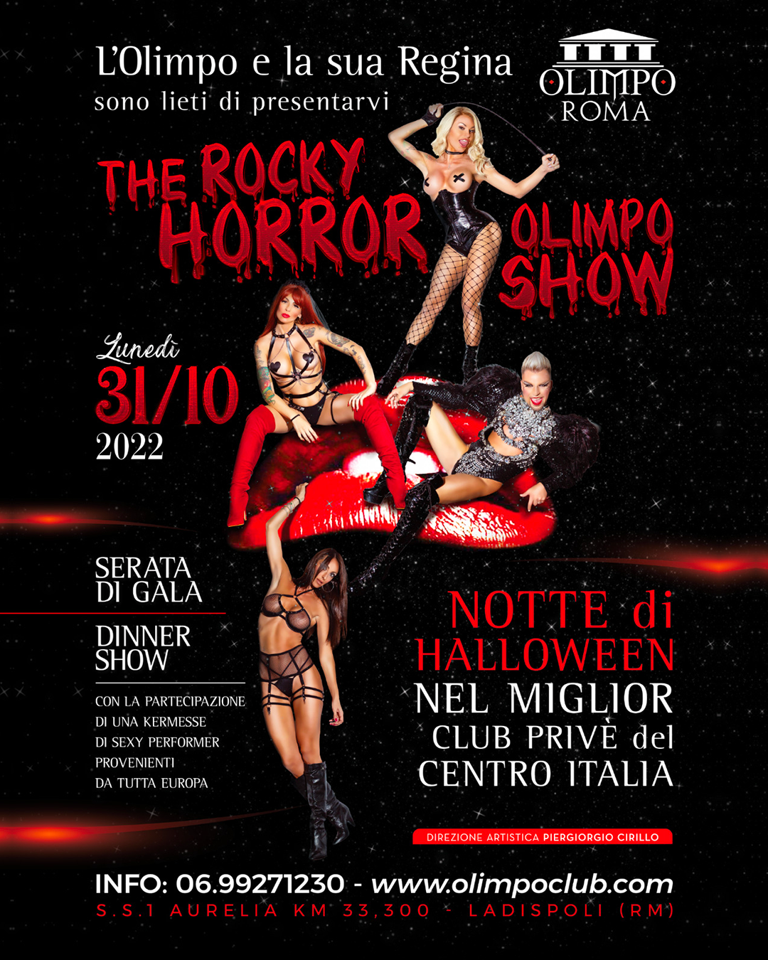 rocky horror olimpo show olimpo clu roma
