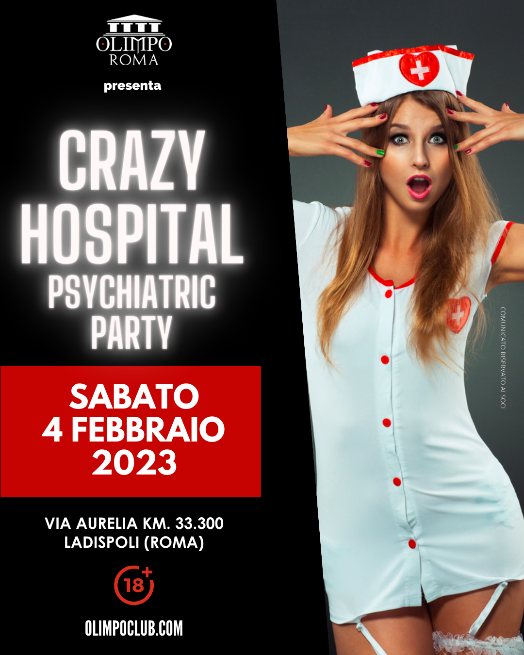 crazy hospital psychiatric party olimpo club roma