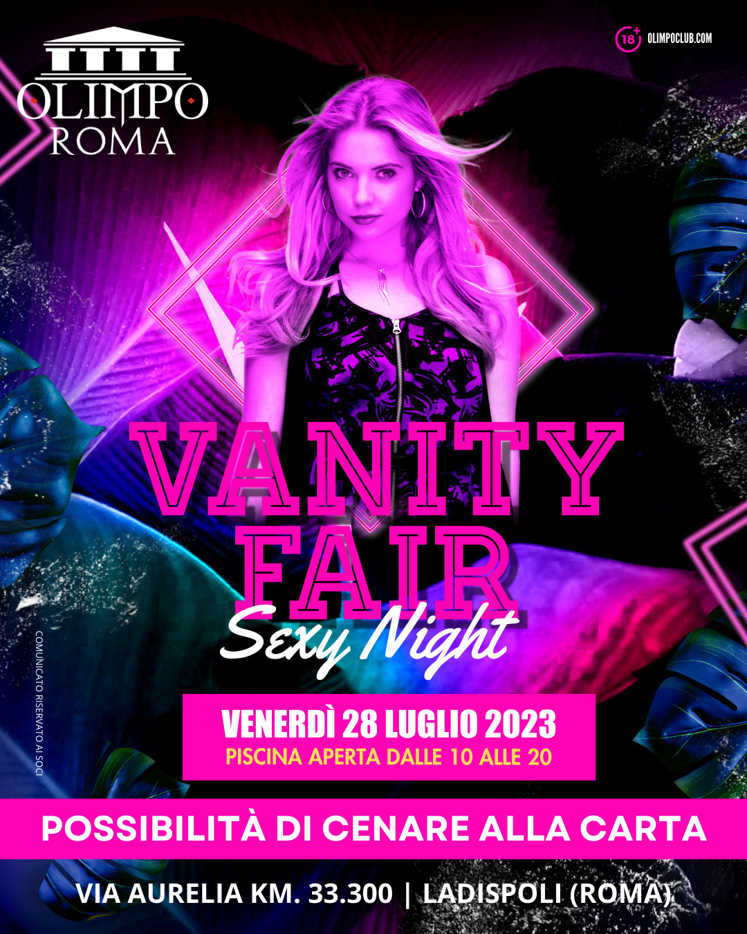 vanity fair sexy night olimpo club roma