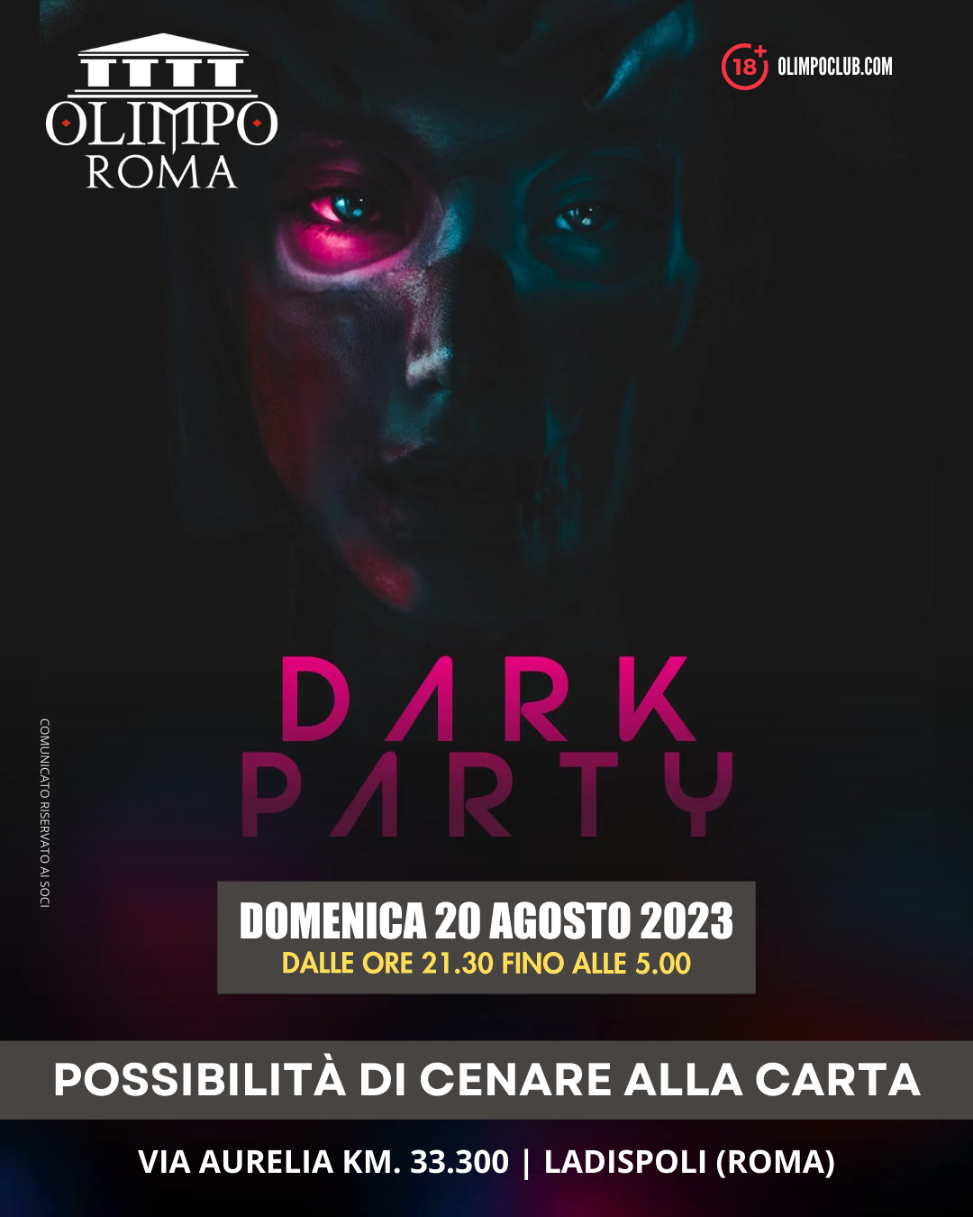 dark party olimpo club roma