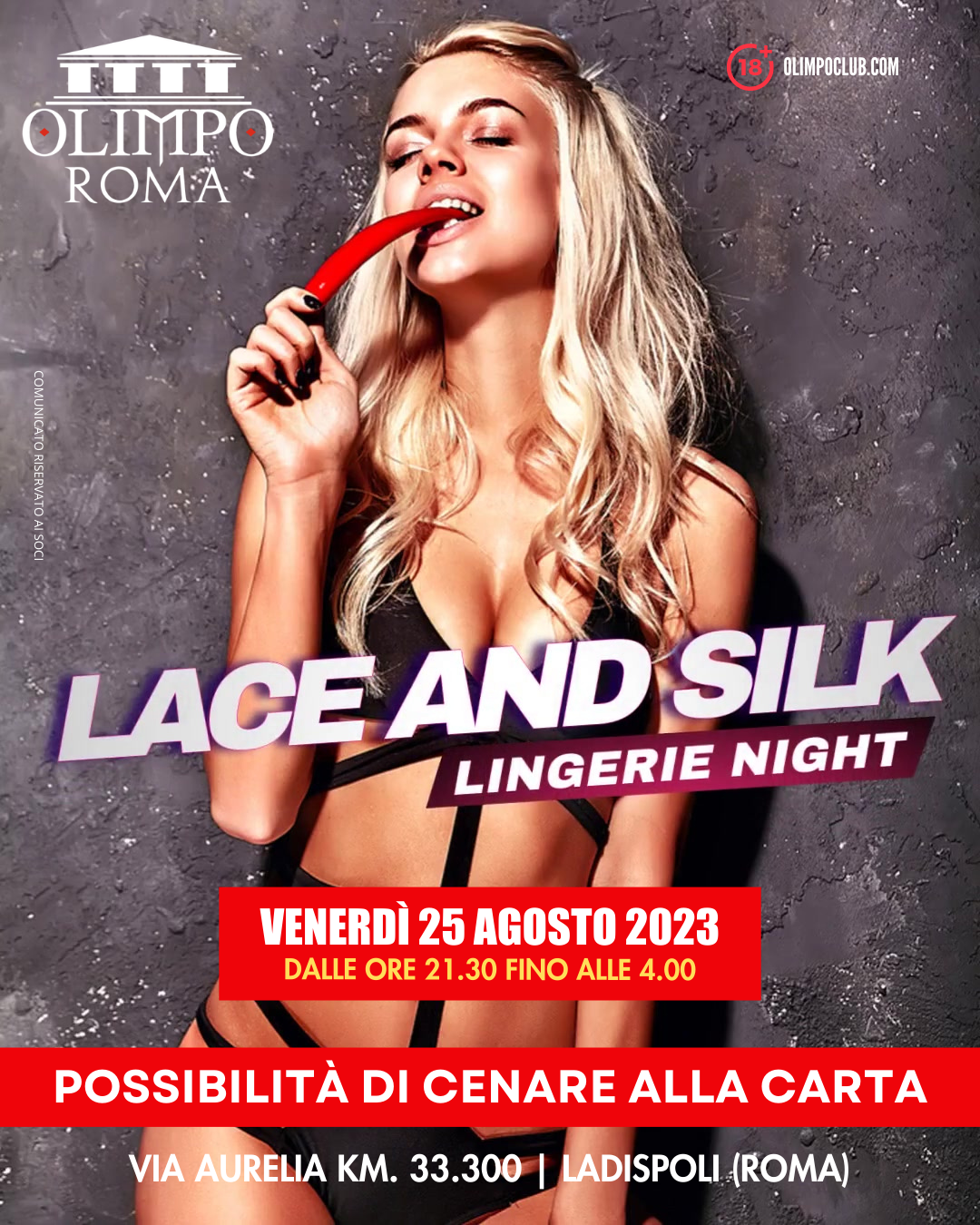 lace and silk lingerie night olimpo club roma
