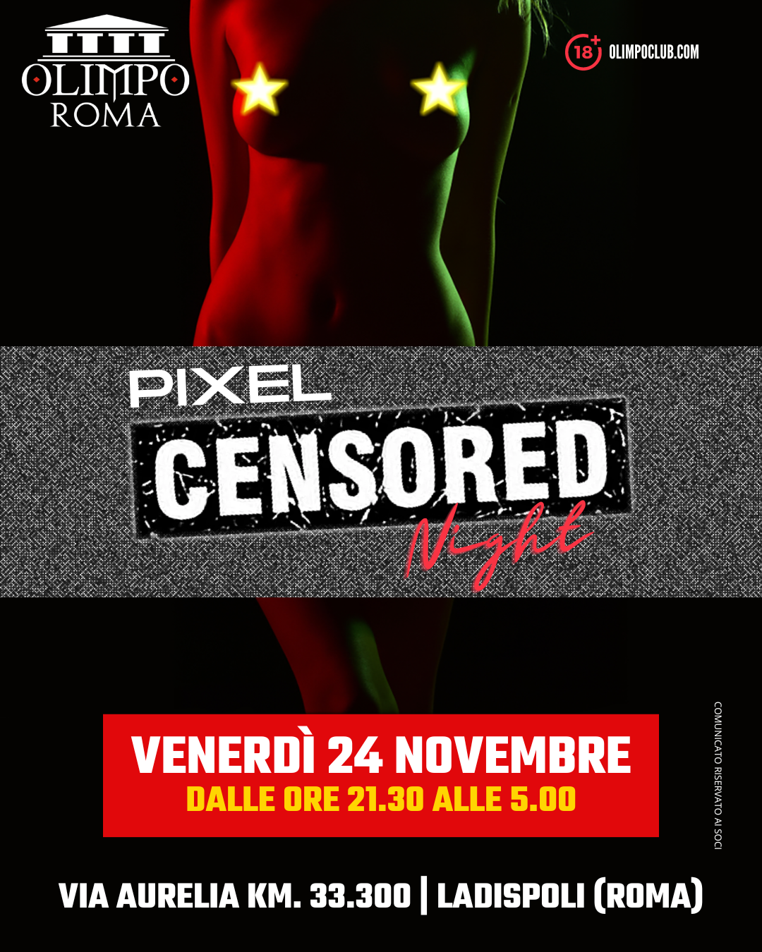 pixel censored night olimpo club roma