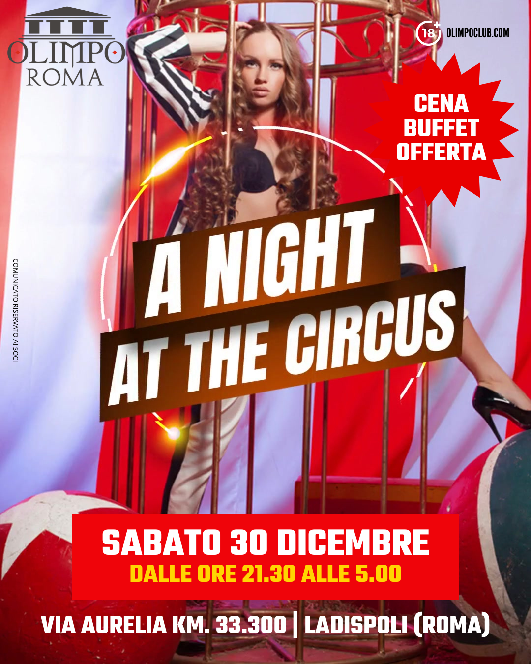 a night at the circus olimpo club roma