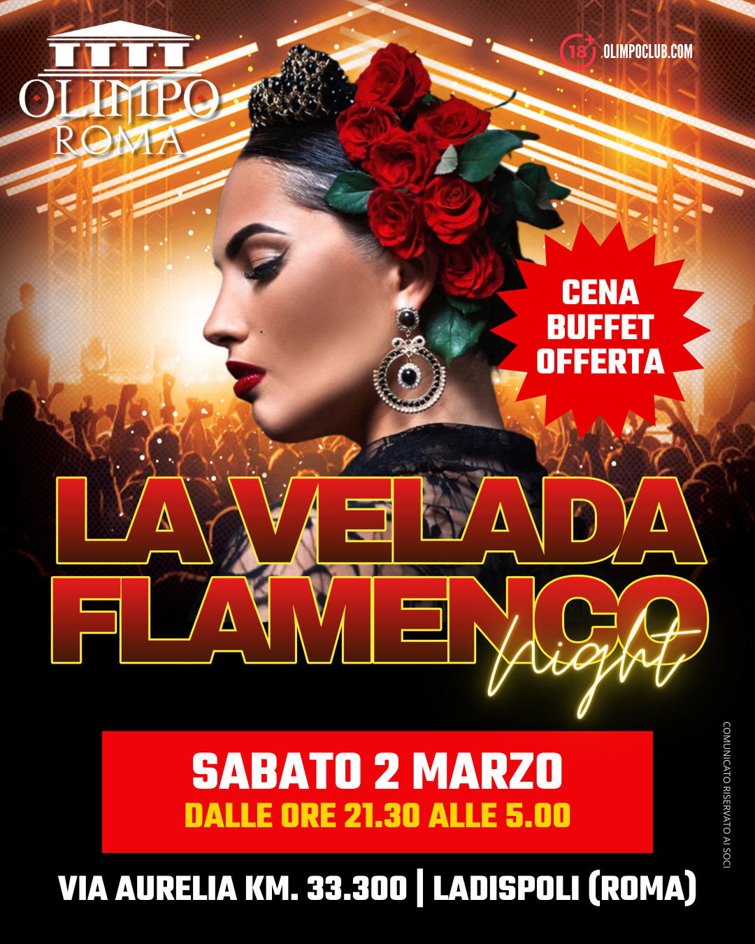 la velada flamenco night olimpo club roma