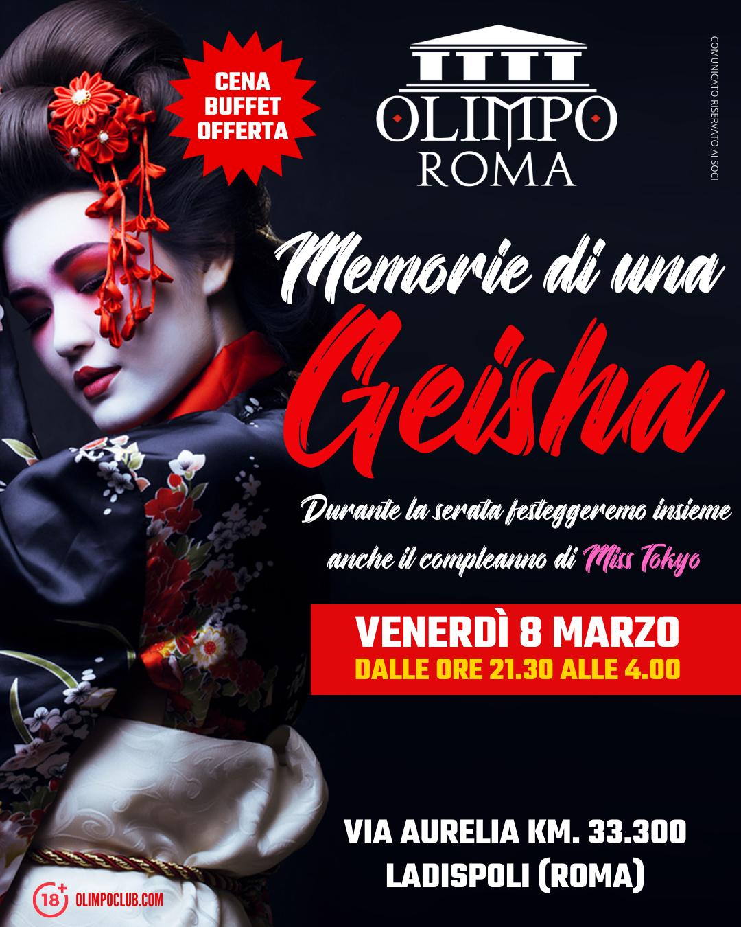 memorie di una geisha olimpo club roma