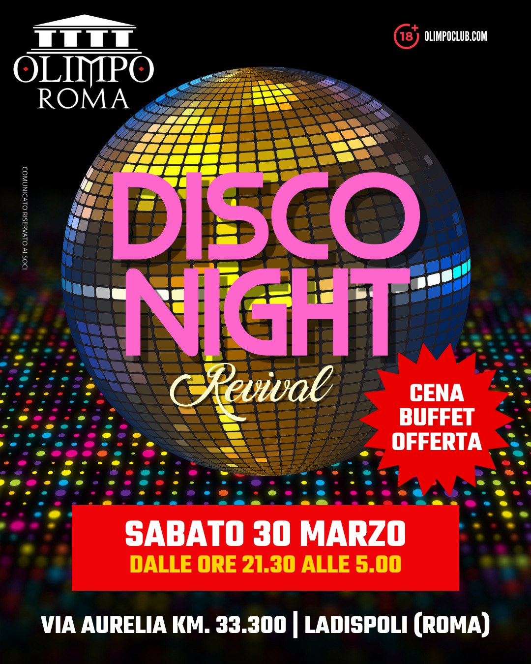 disco night revival olimpo club roma