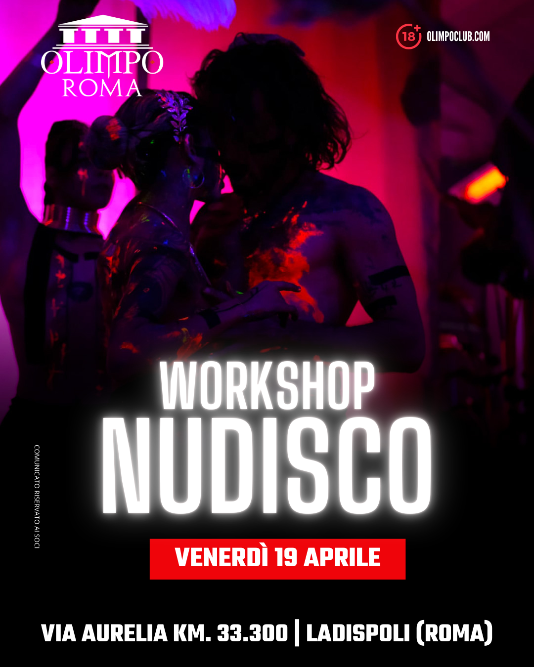 workshop nudisco olimpo club roma