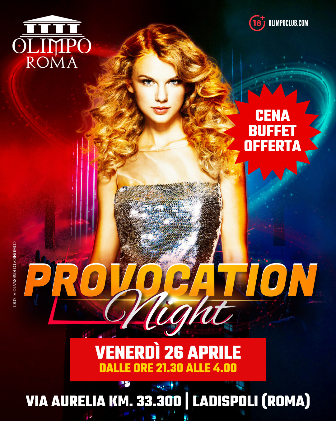 provocation night olimpo club roma