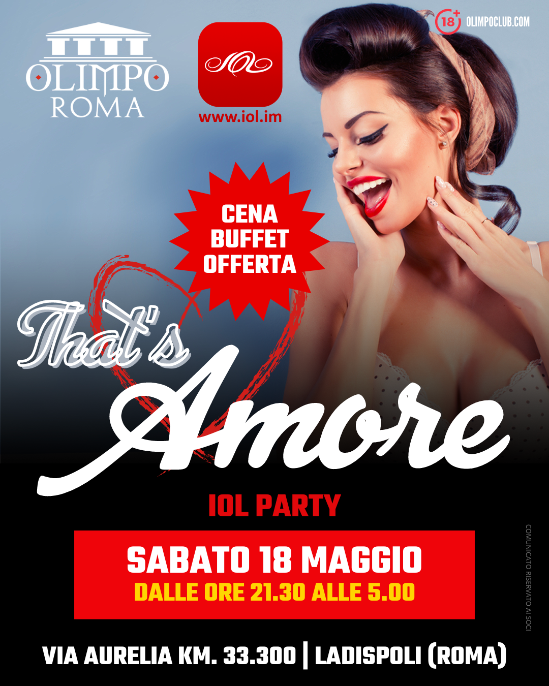 that's amore iol party olimpo club roma